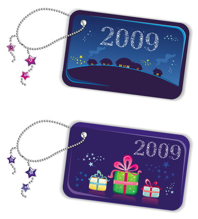 New year trinket tags 2009.のイラスト素材