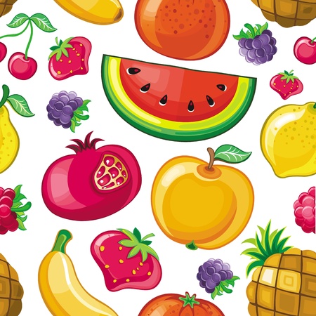 Seamless Juicy fruit textureのイラスト素材