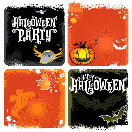 Happy Halloween party letteringのイラスト素材