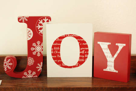 red and white Christmas joyの写真素材