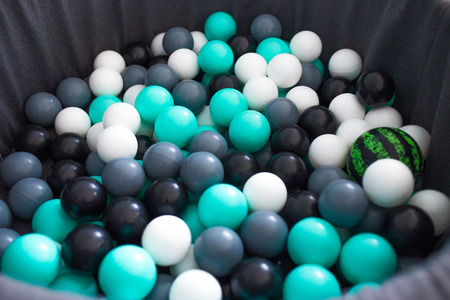 colored balls for the pool and entertainment with children. balls for a party, event organization elementsの写真素材