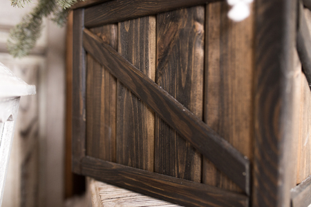 a wooden box is knocked together, a wooden fragment of a brown textureの写真素材