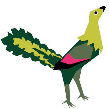 Colorful minimalistic illustration of an extinct prehistoric animal.のイラスト素材