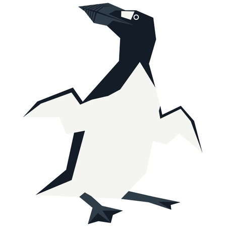 Colorful minimalistic illustration of a species of bird.のイラスト素材