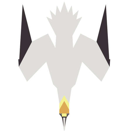 Colorful minimalistic illustration of a species of bird.のイラスト素材
