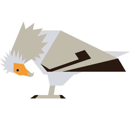 Colorful minimalistic illustration of a species of bird.のイラスト素材