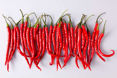 Red chili isolated on white