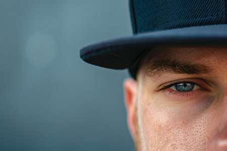 Close up of snapback with copy space for textの素材