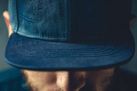 Close up of snapback with copy space for text or designの素材