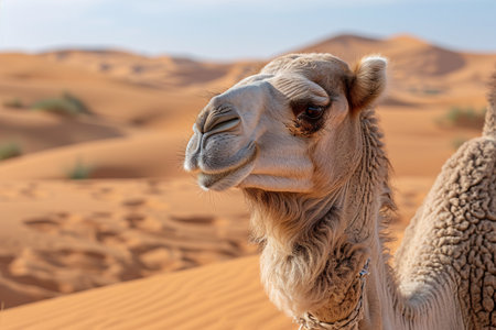 camel in the african desertの素材