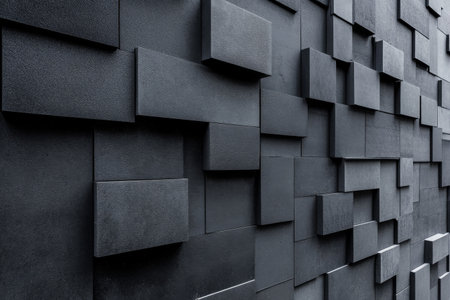 wall background made by marble blocks with copy space for textの素材