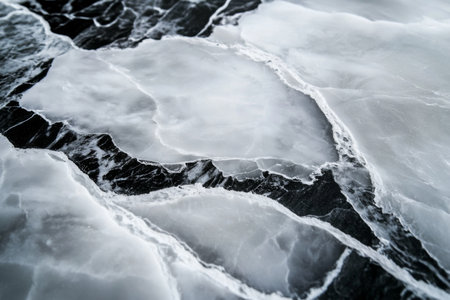 close up of black and white marble slabの素材