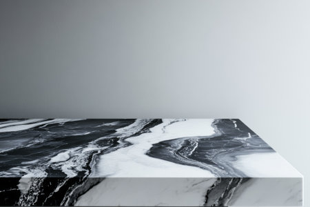 marble table over white background with copy space for textの素材