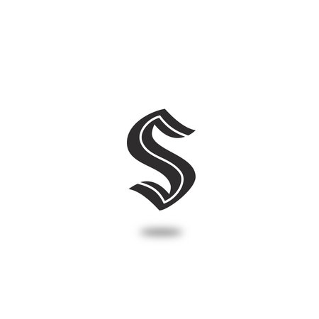 S Letter Logo With White Lines Dynamic Design.Connection Of Lines, Letter Symbol Vector Illustration Template. Modern, Elegant symbolのイラスト素材