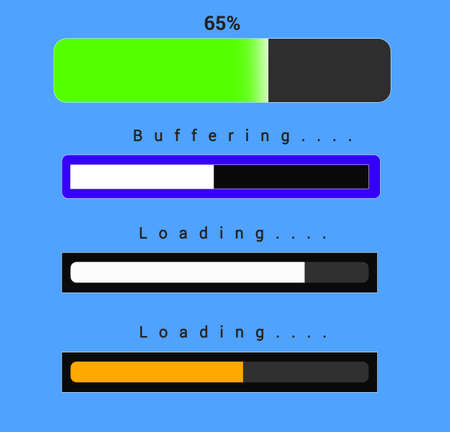 Illustration or design of Multiple Progress bar, Preloader Progress or Buffering Barの写真素材