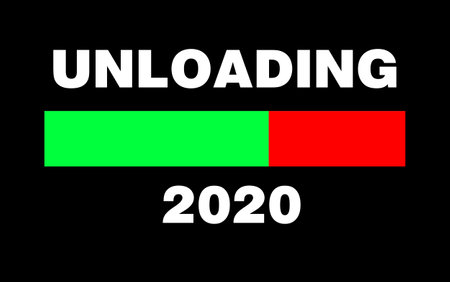 Unloading or Uninstalling loader of 2020. Illustration or designの写真素材