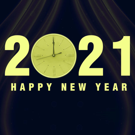 2021 Happy new year design, illustration or bannerの写真素材