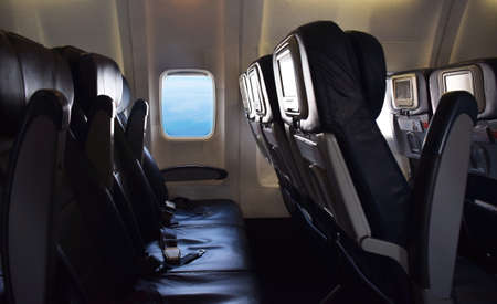Empty seat of an Indian passenger aircraftの写真素材