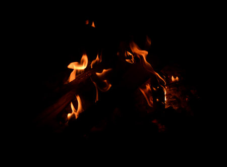 Lohri Festival Bonfire in Indiaの写真素材