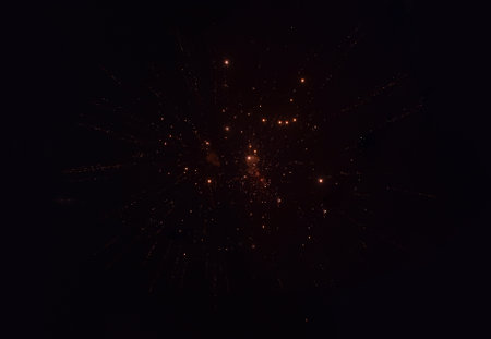Beautiful fireworks in air during Diwali night in india