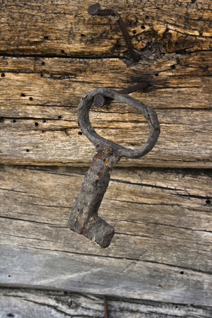 Old rusty keyの写真素材