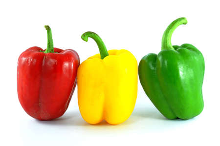 Peppers on white background