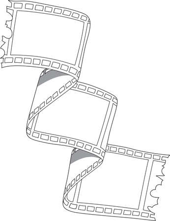 Illustration of 36 mm film with copy space for your pictures のイラスト素材