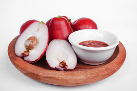 Rose apples isolated on white background