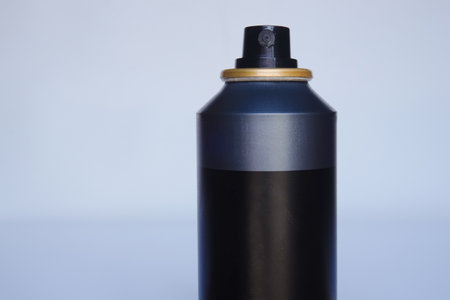 black cosmetic container or bottle isolated on white. With clipping path
