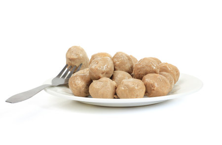 Meatballs isolated on white backgroundの写真素材