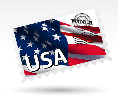 MADE IN USA STAMP のイラスト素材