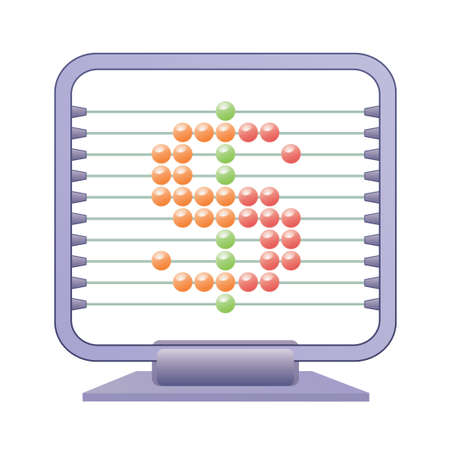 Dollar abacus signのイラスト素材