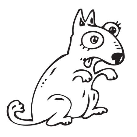 Silly doodle Dogのイラスト素材