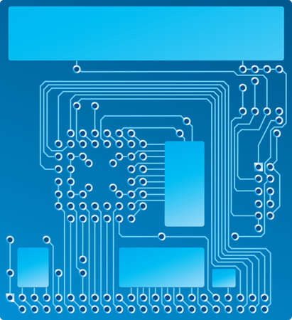 Blue Circuit board designのイラスト素材
