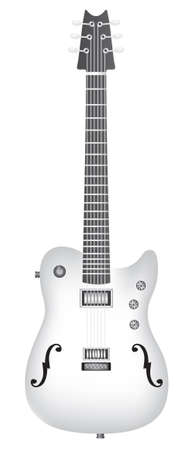 Six String Electric Bass Guitar vector illustration のイラスト素材