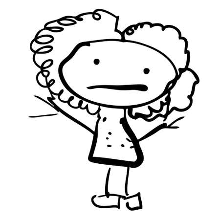 Cartoon girl のイラスト素材