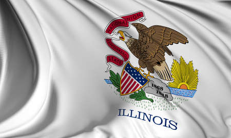 Illinois flag - USA state flags collectionの写真素材