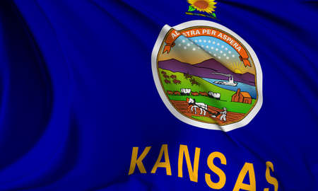 Kansas flag - USA state flags collectionの写真素材