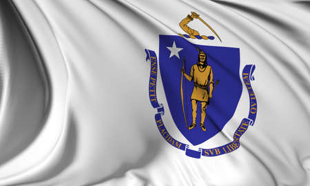Massachusetts flag - USA state flags collectionの写真素材