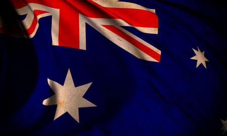 Grunge flag of Australiaの写真素材