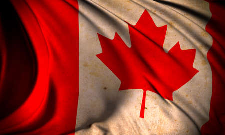 Grunge flag of Canadaの写真素材