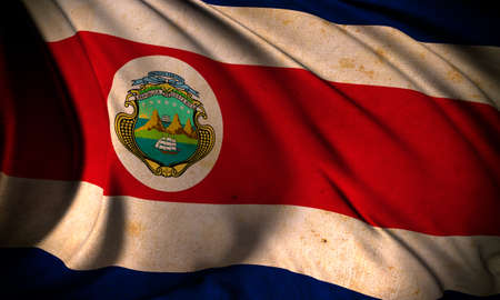 Grunge flag of Costa Ricaの写真素材