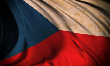 Grunge flag of Czech Republicの写真素材