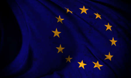 Grunge flag of European Unionの写真素材