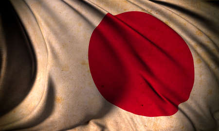 Grunge flag of Japanの写真素材