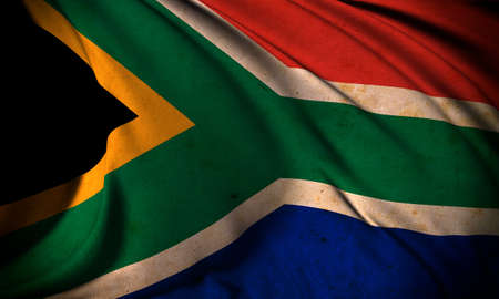 Grunge flag of South Africaの写真素材