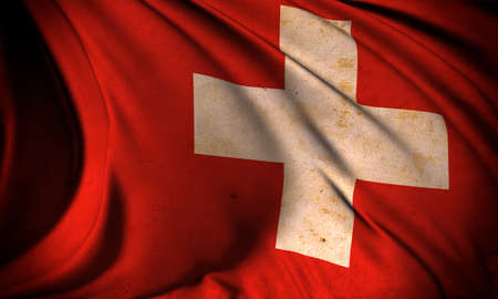 Grunge flag of Switzerlandの写真素材