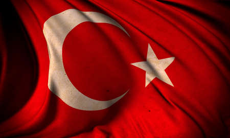 Grunge flag of Turkeyの写真素材