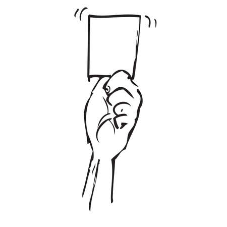 Referee Soccer Card Doodleのイラスト素材