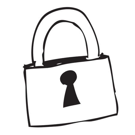 Padlock Doodleのイラスト素材